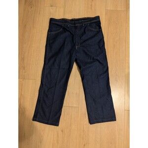 VTG Wrangler 85498PS 38x25 Hook Clasp Stretch Blue Jeans 77/23 Cotton Poly EUC